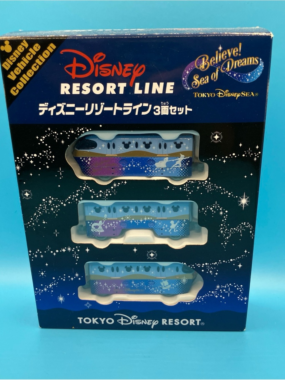 Takara Tomy Tomica Disney Resort Line 3 Car Set Believe Sea of Dreams disneyland